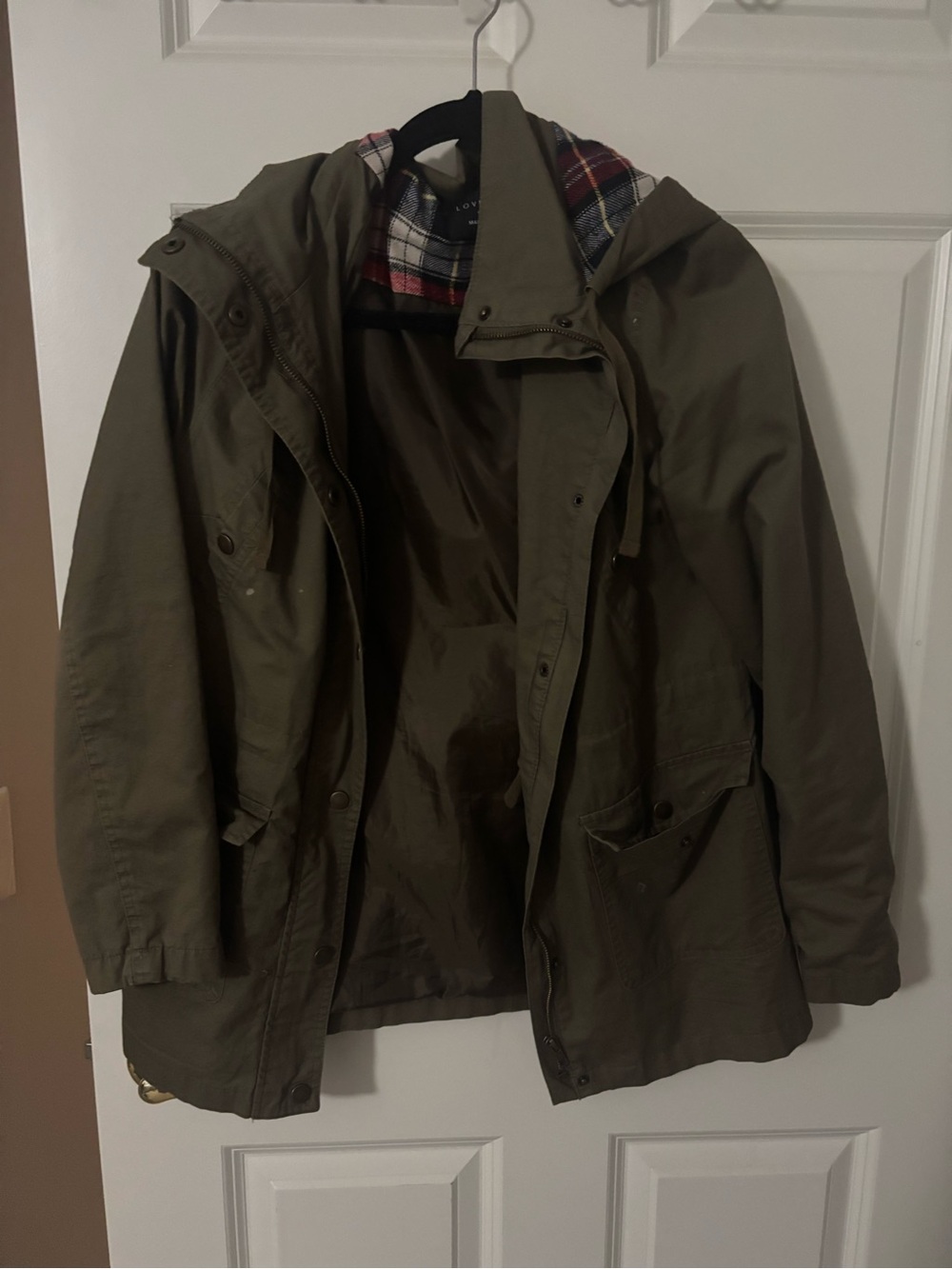 Women’s Olive Green Hooded Field Jacket
